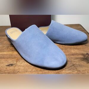 Johnston & Murphy Blue Suede Leather Mules Size 8